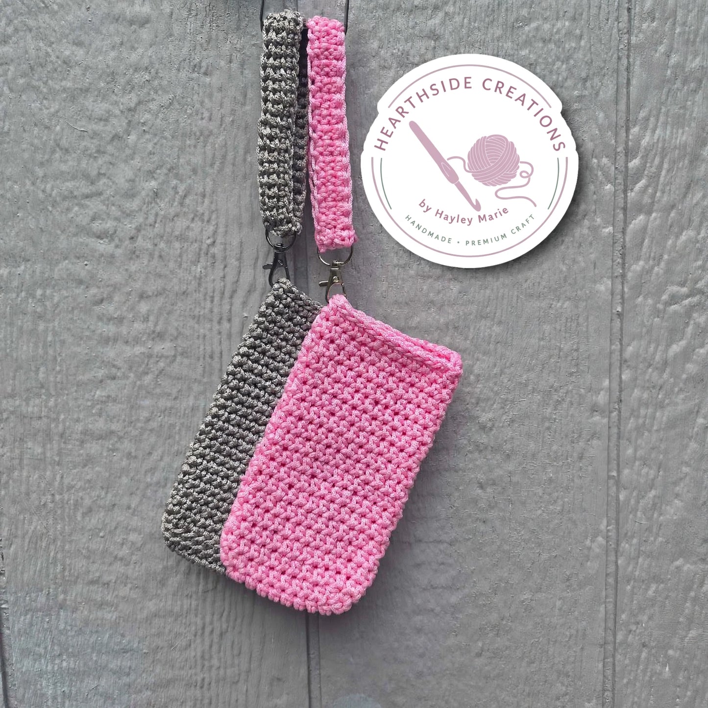 The Macra-Poly Stitch Phone Wristlet – Dusty Rose
