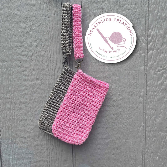 The Macra-Poly Stitch Phone Wristlet – Dusty Rose