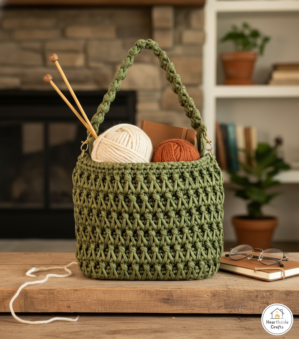 Green Luxe Hand-Crocheted Bag