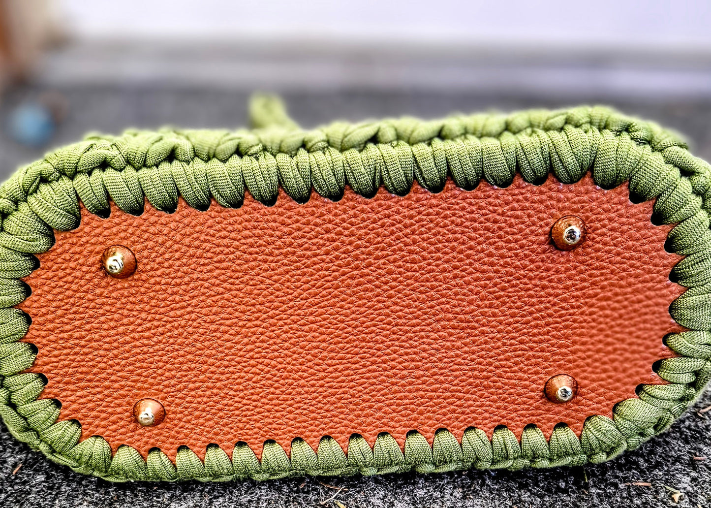 Green Luxe Hand-Crocheted Bag
