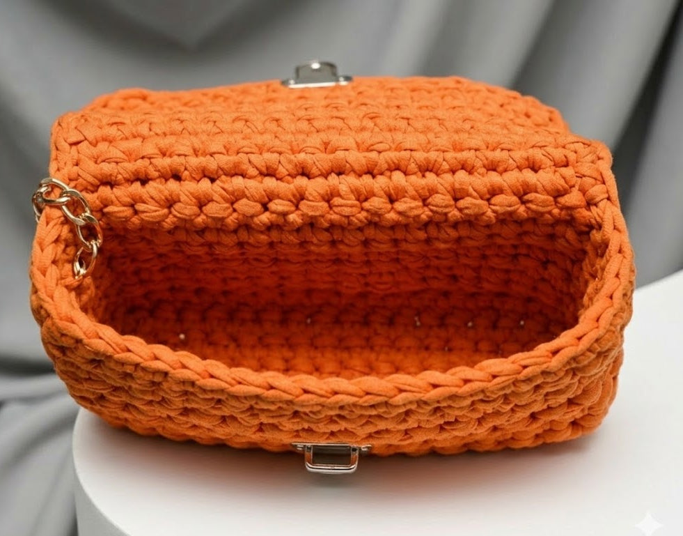 Clementine Petite Crossbody Hand-Crocheted Bag